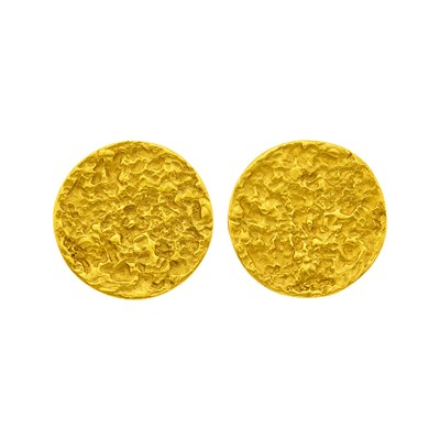 Lot 54 - Cartier Pair of High Karat Nugget Gold Cufflinks