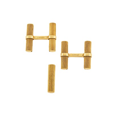 Lot 1218 - Cartier Pair of Gold Cufflinks