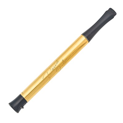 Lot 1276 - Cartier Gold and Black Enamel 'Zeus' Cigarette Holder