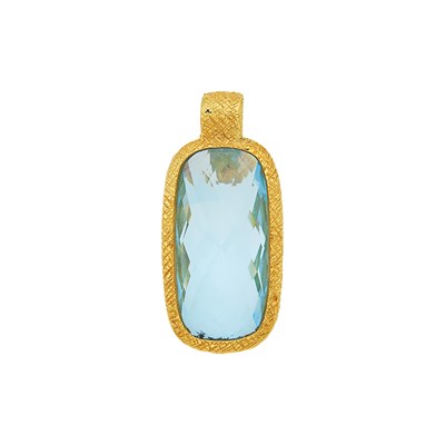 Lot 145 - Gold and Blue Topaz Pendant