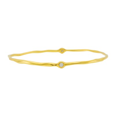 Lot 1233 - Ippolita Gold and Diamond Bangle Bracelet