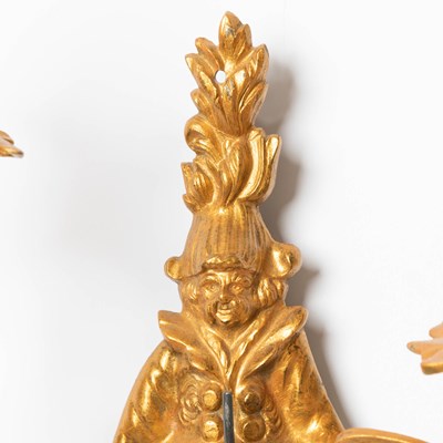 Lot 241 - Pair of Louis XV Style Gilt-Bronze Two-Light Sconces with Chinese Figures