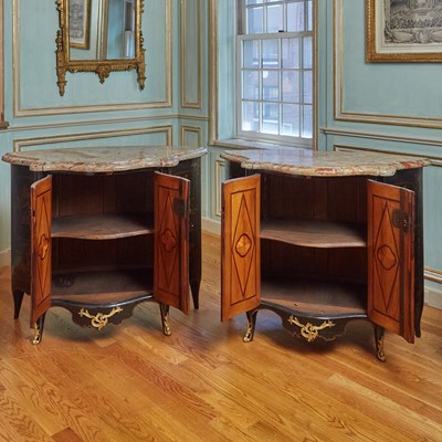 Lot 142 - Pair of Louis XV Chinese Lacquer Cabinets