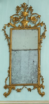 Lot 322 - Italian Neoclassical Carved and Giltwood Pier Mirror