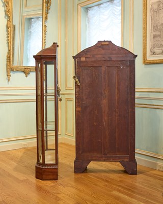 Lot 376 - Pair of George III Style Mahogany Vitrine Cabinets