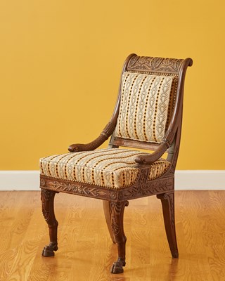 Lot 316 - Unusual Charles X Side Chair