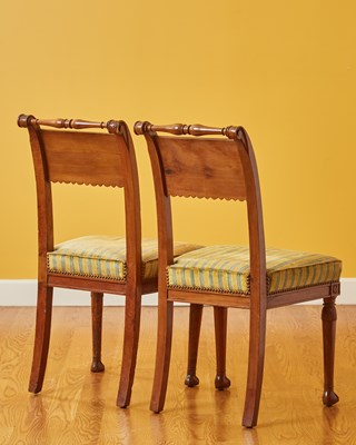 Lot 311 - Pair of Empire Walnut Side Chairs