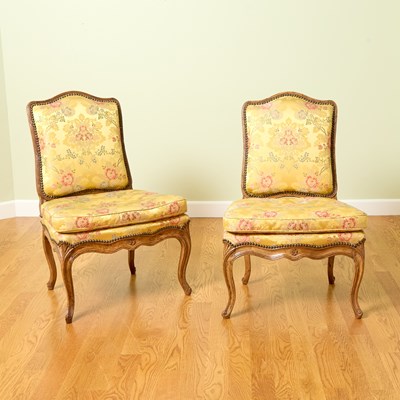 Lot 84 - Pair of Early Louis XV Walnut Side Chairs