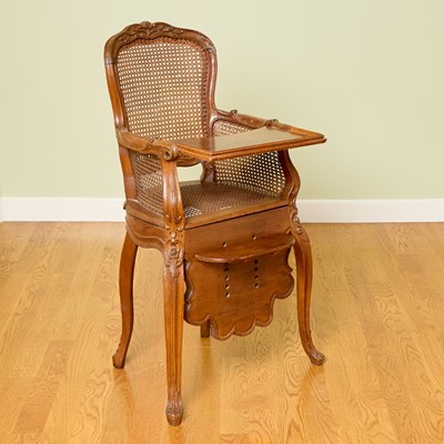 Lot 334 - Louis XV Walnut Child's High Chair