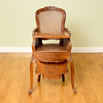 Lot 334 - Louis XV Walnut Child's High Chair