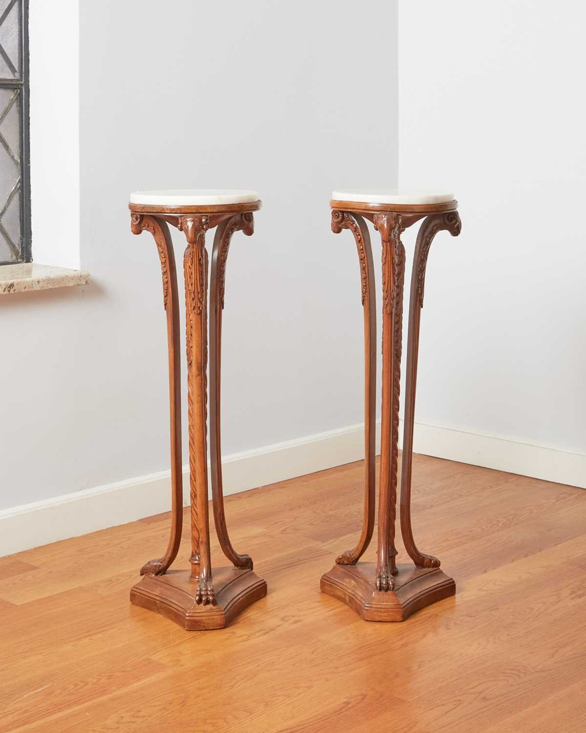 Lot 303 - Pair of Louis XVI Walnut Pedestals