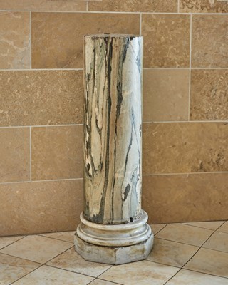 Lot 365 - Continental Cipollino Blue and White Marble Column