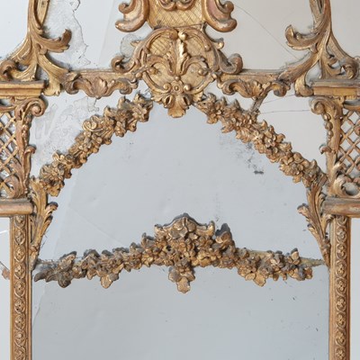 Lot 367 - Louis XIV / Louis XV Régence Giltwood Mirror