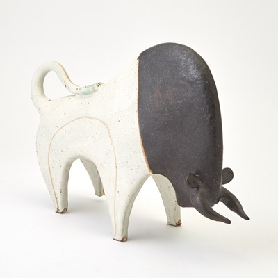 Lot 807 - Bruno Gambone Glazed Stoneware Figure of a Bull