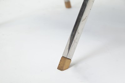 Lot 812 - Karl Springer Perforated Leather, Brass and Steel Folding Chair