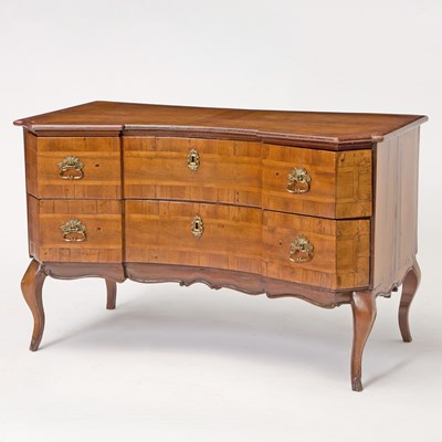 Lot 387 - Italian Rococo Style Walnut Commode