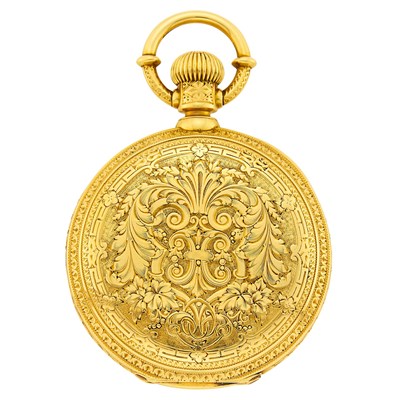 Lot 1096 - Ulises Buhler Valparaiso Y Santiago Gold Minute Repeater Hunting Case Pocket Watch