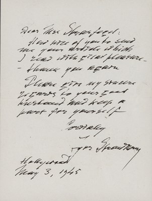 Lot 618 - Stravinsky autograph letter signed