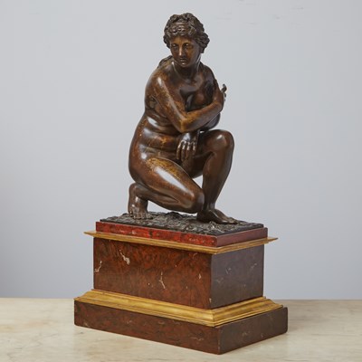 Lot 284 - Bronze Figure of a Crouching Venus After the Antique