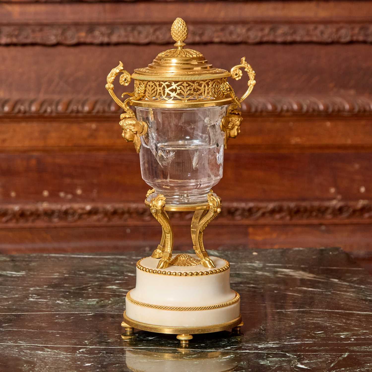 Lot 286 - Louis XVI Gilt-Bronze and Rock Crystal Covered Jar