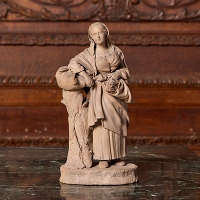 Lot 281 - Italian Terracotta Figure of a Peasant Woman