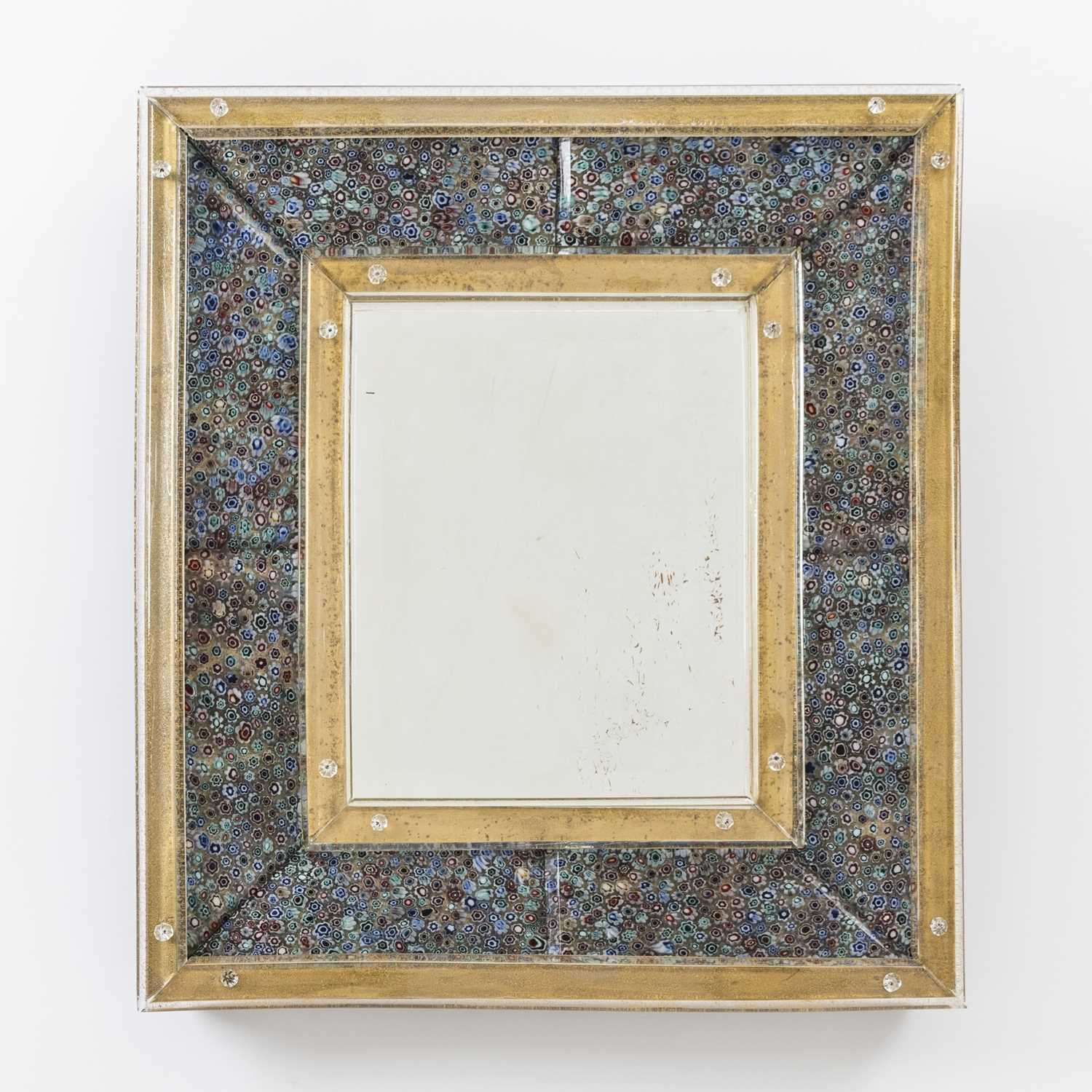 Lot 808 - Venini Murano Millefiori Glass Table Mirror