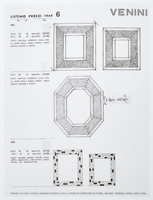 Lot 808 - Venini Murano Millefiori Glass Table Mirror