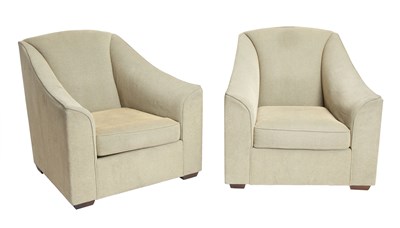 Lot 769 - Pair of Jean-Michel Frank for Ecart International Upholstered "1940" Club Chairs