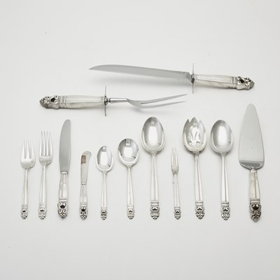 Lot 235 - International Sterling Silver “Royal Danish” Pattern Flatware Service