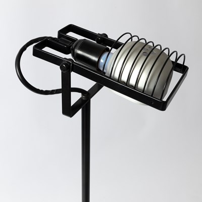 Lot 824 - Pair of Artemide Black Enameled Metal “Sintesi Terra” Floor Lamps