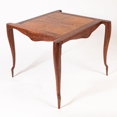 Lot 822 - Wendell Castle Walnut and Curly Maple Games Table