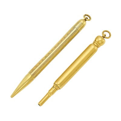 Lot 1242 - Two Gold Pencils