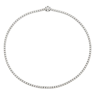 Lot 1111 - Platinum and Diamond Necklace