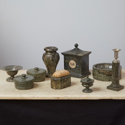 Lot 75 - A Collection of Nine Saxon Stone Table Articles