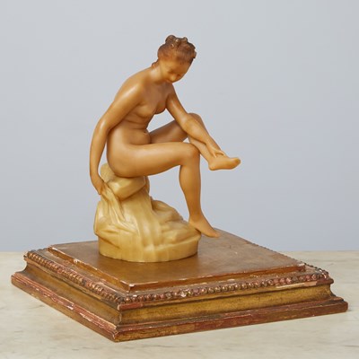 Lot 276 - French Wax Figure La Baigneuse Assise