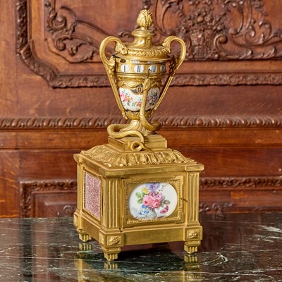 Lot 270 - Louis XVI Gilt-Bronze and Sèvres Porcelain Inset Clock