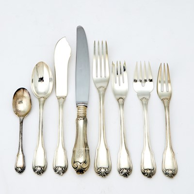 Lot 286 - Mario Buccellati Sterling Silver "Borgia" Pattern Flatware Service