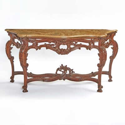 Lot 118 - Rococo Style Carved Walnut Console