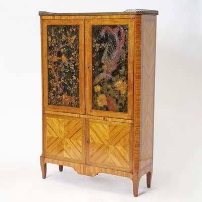 Lot 173 - Louis XV Style Tulipwood and Kingwood Side Cabinet