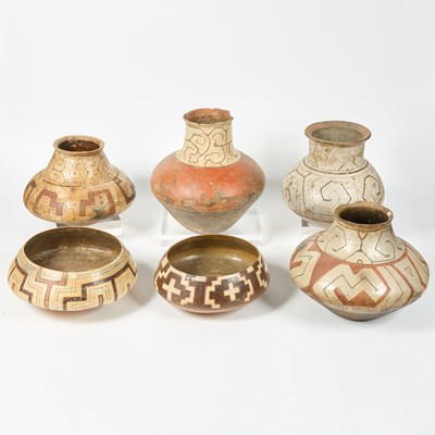 Lot 536 - Six Shipibo Polychrome Pottery Vessels