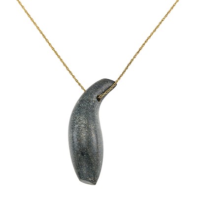 Lot 1151 - Tiffany & Co., Frank Gehry Lemurian Jade 'Fish' Pendant with Gold Chain Necklace