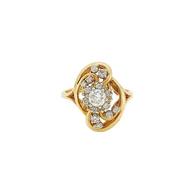 Lot 1070 - Gold and Diamond Ring