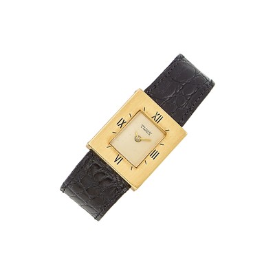 Lot 1014 - Van Cleef & Arpels Gold Wristwatch with Cartier Strap