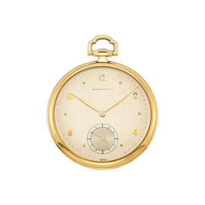 Lot 1217 - Tiffany & Co. Gold Open Face Pocket Watch