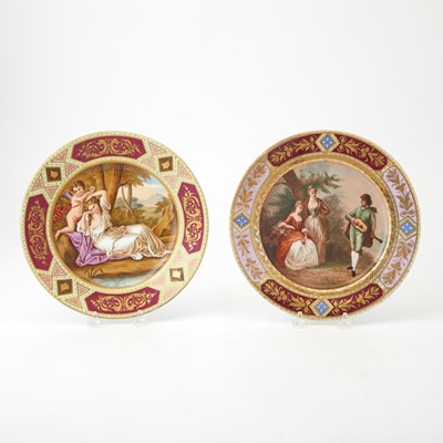 Lot 346 - Two Vienna Style Porcelain Cabinet Plates