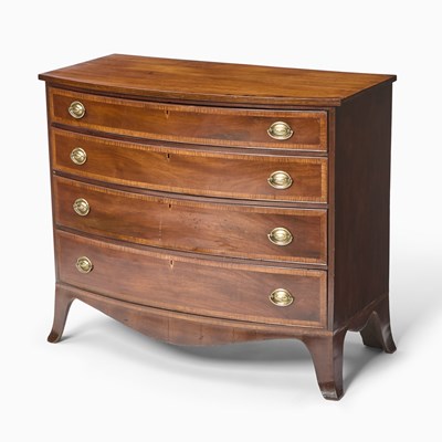 Lot 159 - Federal Inlaid Mahogany Bowfront Chest of Drawers