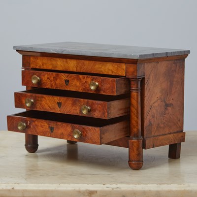 Lot 338 - Empire Mahogany Miniature Chest of Drawers