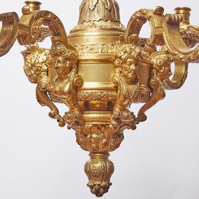 Lot 64 - Louis XIV Style Gilt-Bronze Six-Light Chandelier