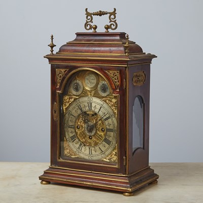 Lot 378 - Viennese Brass-Bound Mahogany Table Clock