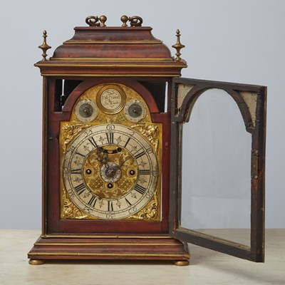 Lot 378 - Viennese Brass-Bound Mahogany Table Clock